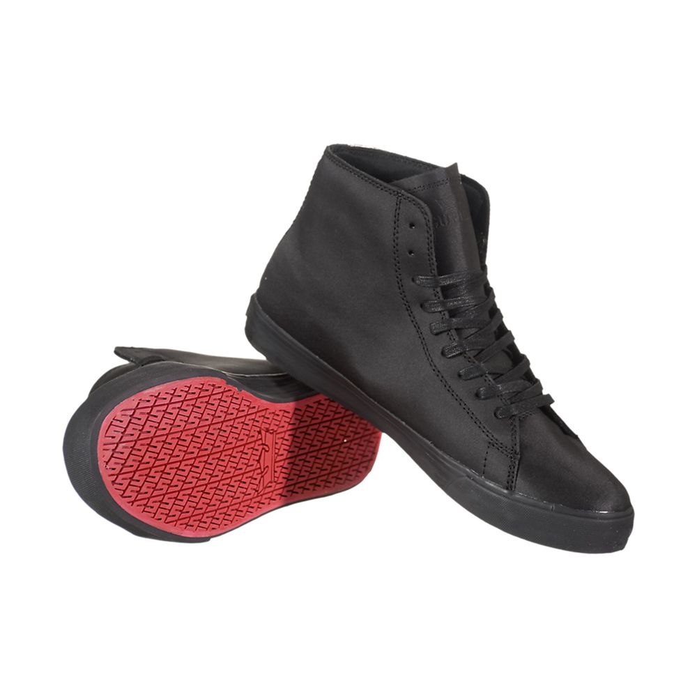 Baskets Montantes Supra Thunder High Noir Black Satin Tuf Homme | ZNW-66058304